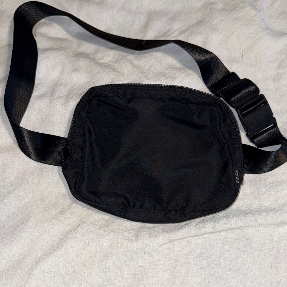 Apana Sleek Black Crossbody Bag